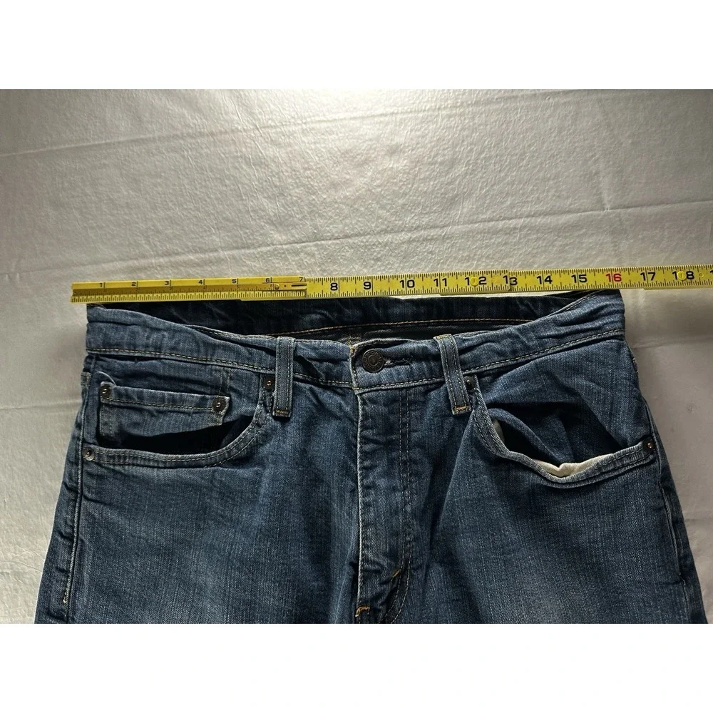 Levis 505‎ Mens 32x32 Jeans Regular Fit Straight Leg Relaxed Dark Wash Denim
